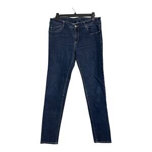 Zara Basic Jeans US 10 Mid Rise Skinny Fit Womens Blue denim Utility Casual